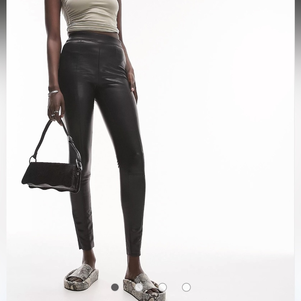 Topshop faux leather leggings NWOT - size tall 12